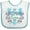 White and Blue, variant on Inktastic My Meemaw Loves Me with Flowers and Hearts Boys or Girls Baby Bib