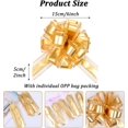 thumbnail image 2 of 6 Pcs Gold Pull Bow Party Gift Wedding Ribbon Bows for Gift Wrapping Baskets Wedding or Flower Decorations Valentine's Day Christmas Birthday Present Decorations, 2 of 7