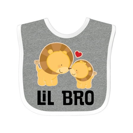 

Inktastic Lil Bro Lion Little Brother Boys Gift Baby Boy Bib