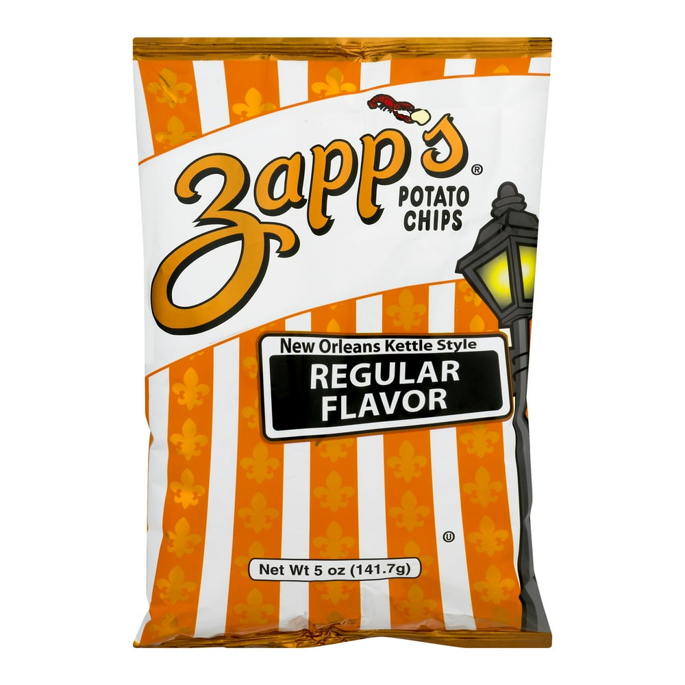 Zapp's New Orleans Kettle Style Potato Chips Regular Flavor Walmart