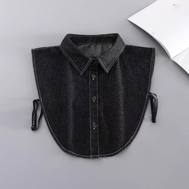 Cuello Medio Bufanda Corbatas Traje Profesional Cubierta de Cuello Mujeres Cuello Falso Cuello puntiagudo