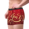 thumbnail image 2 of Fuzoiu Happy New Year2 Print Men's Ultra Breathable Underwear,No Riding Up Boxer Briefs with ComfortFlexible Waistband-Medium, 2 of 5