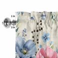thumbnail image 2 of Valances for Windows Easter Rabbit Blossom Peony Rod Pocket Short Curtain for Bathroom Living Room Bedroom Pastoral Eucalyptus Berry 1 Panel 42x12in, 2 of 9