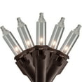 thumbnail image 4 of Northlight Mini Incandescent Icicle Christmas Lights - Clear - 3.5' Brown Wire - 100ct, 4 of 5