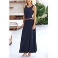 thumbnail image 4 of Conjunto de Falda Maxi de 2 Piezas para Mujer PRETTYGARDEN Azul Marino XL, 4 of 7