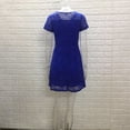 thumbnail image 7 of Women's Party Dress Short Sleeve Round Neck with Lace Trim Floral Elegant Cocktail Dress for Spring Fall Banquet Wedding Guest,Royal Blue,XL, 7 of 7