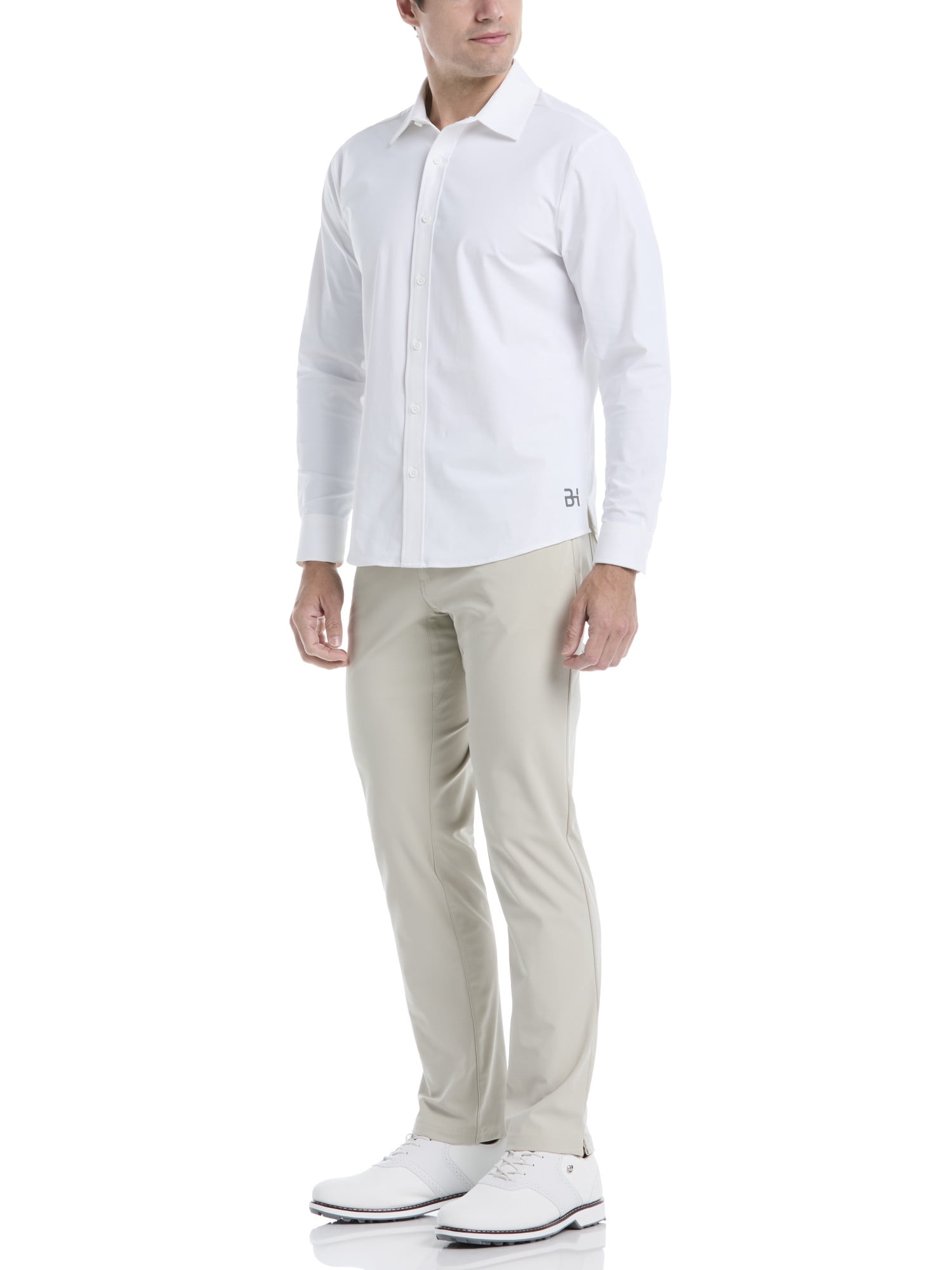 Ben Hogan Men's and Big Men's Performance Long Sleeve Button-Down Golf Shirt, Size S-5XL