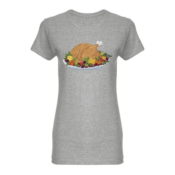 Thanksgiving Turkey Shaped T-Shirt Women -Image by Shutterstock, Female Large
