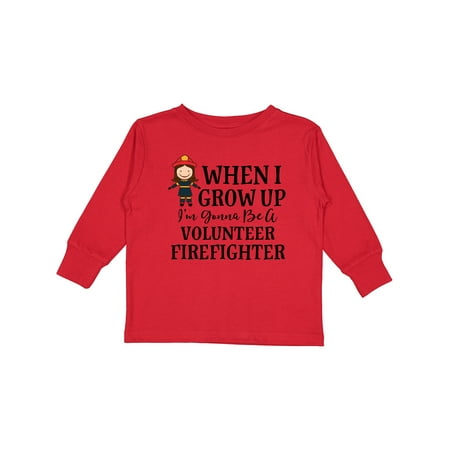 

Inktastic Volunteer Firefighter Future Girls Gift Toddler Toddler Girl Long Sleeve T-Shirt