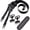 Black, variant on Tactical Sling Combo Set - Adjustable Two Point Traditional QD Sling with Extra Length and 360° Rotation Swivel Mounts, Shoulder Pad Included