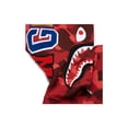 thumbnail image 2 of BAPE Men's Color Camo Shark Full Zip Hoodie Red, from StockX, 2 of 5