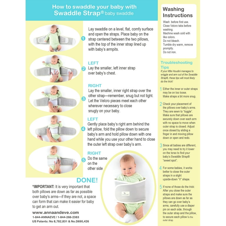 Anna Eve Swaddle Strap Arms Only Baby Swaddle