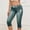 *Green, variant on VBVC Women's Denim-Look Capri Leggings,High Waisted Stretchy Faux Jeans Capris For Women,Ladies Floral Embellished Casual Yoga Pants,Black,S-2XL