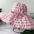 thumbnail image 2 of Women's Vintage Foldable Sun Hat Beach Garden Travel UV Protection/Light Pink, 2 of 7