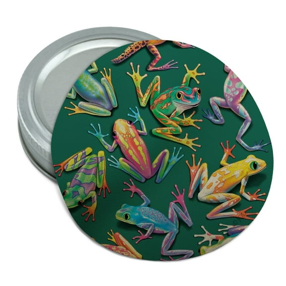 Rainforest Tree Frogs Rainbow Sticky Fingers Round Rubber Non-Slip Jar Gripper Lid Opener
