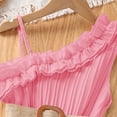 thumbnail image 4 of ITSAME Dress for Girls, Sleeveless Ruffled Waist-Cinching One Shoulder Kids Pageant Party Formal Dress Pink 8-9T, 4 of 7