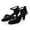 Black, variant on Women's Latin Dance Shoes, Satin Cross Strap Low Heel Sandals, Professional Salsa Ballroom Practice Footwear for Performance, Daily Brown 34