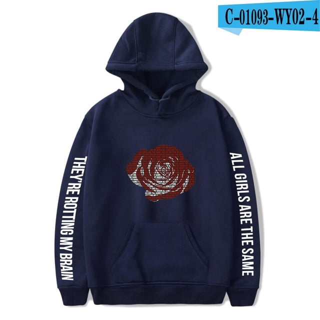 Sudaderas con capucha de Juice Wrld, chaqueta informal para adultos y niños, tallas para niños, jersey de Cosplay, ropa de calle, Jersey UnisexAzul oscuro A5XL Deng Xun unisex