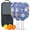 White-1, variant on Pickleball Paddles Set Of 2, Fiberglass Surface, Daisy Floral Print, 4 Balls & Bag
