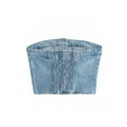 thumbnail image 5 of Musuos Women Denim Vest,  Casual Off Shoulder Buttons Fall Short Wrap Chest Tops Streetwear, 5 of 9