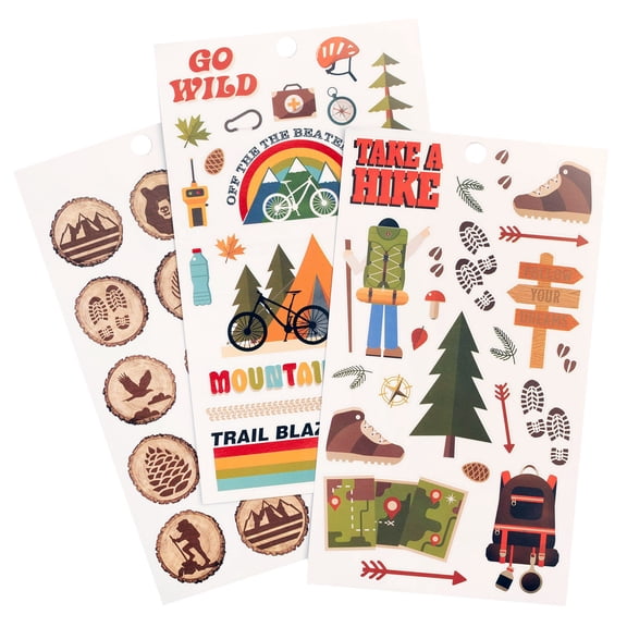 Recollections Camping Stickers, 12 Pack