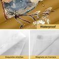 thumbnail image 4 of No Hook Shower Curtains with Snap-in Liner Set, Japanese Style Waterproof Hotel Style Bathroom Shower Curtain, Brown Country Vintage Owl Birds Branches Breathable Mesh Top Bath Curtains 72''x78'', 4 of 9