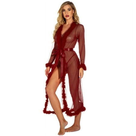 Women Lace Babydoll Lingerie Night Dress Robes Ladies Sleepwear Nightwear