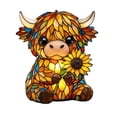 thumbnail image 2 of Desk Lamp, Sunflower Highland Cow Statue Lamp, Resin LED Night Light, Cute Desktop Ornament with Sunflower, Bedroom Home Decor Gift, Decorative Figurine Light, 2 of 7