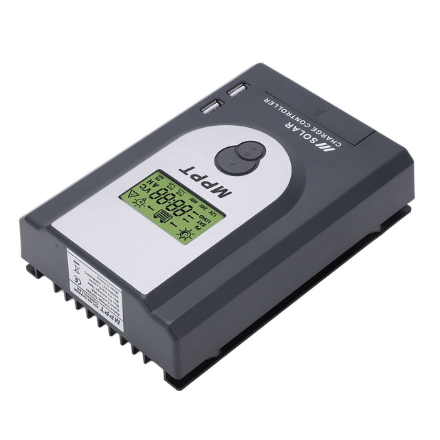 Solar Panel Regulator, 20A Solar Charge Controller 12V 24V High Efficiency For Home RV Yacht Ship