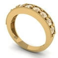 thumbnail image 2 of 0.81 ctw Wedding Band for Women - 18K Yellow Gold Natural Morganite Stackable Eternity Ring, 2 of 6