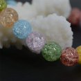 thumbnail image 3 of Multi-Color Crackle Rock Crystal Gemstone 8mm Round Beads Stretch Bracelet 7 Inch Unisex, 3 of 4