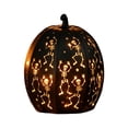 thumbnail image 2 of Halloween LED Pumpkin Lantern with Dancing Skeleton Cutouts Light Projecting Jack O Lantern Ornament For Indoor Outdoor Party Yard Decor, 2 of 7