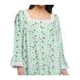 thumbnail image 5 of Moomaya WoMen's Printed Long Sleeve Square Neck Cotton Sleepwear Gown, 5 of 6