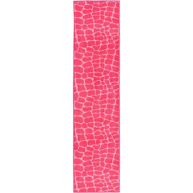 Animal Collection Custom Size Animal Print Area Rug for Living Room, Dining Room, Kitchen, Bedroom, Kids, Crocodile Pink - 3' x 10'