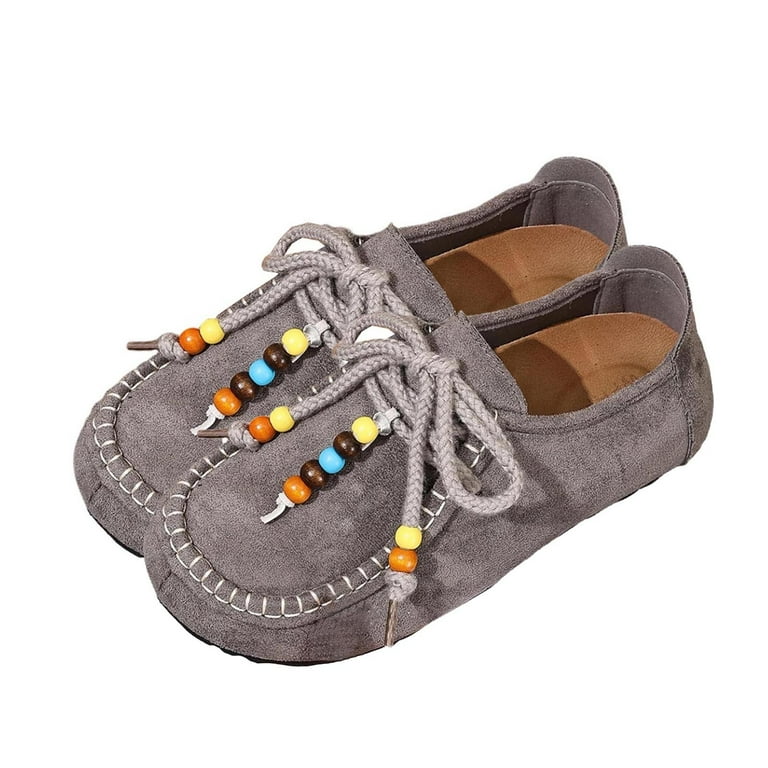 Beaded Moccasins With Fur Women