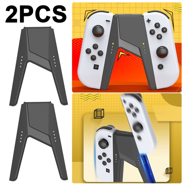 Empuñadura cargador izquierda y derecha para Switch/Switch OLED Joy-Con (negro)