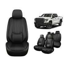 Faifani Car Seat Covers For GMC For Sierra 2007-2024, Waterproof Nappa Leather Auto Seat Protectors with Lumbar Support, Luxury Automotive Interior Accessories