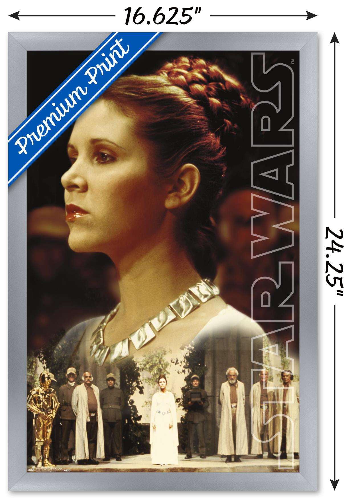 Star Wars: Saga - Princess Leia - Ceremony Wall Poster, 14.725" x 22.375", Framed