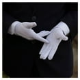 thumbnail image 4 of 1 Paire de Gants de Smoking Blancs pour Hommes, Gants de Garde Formels, 4 of 5