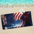 thumbnail image 2 of LYEAA Large Beach Towels Oversized USA Themed Microfiber 75x150cm Sandproof Seaside Sitting Blanket Shawl Sweat Towel Multi-Purpose Towel Lightweight Beach Towel for Travel Vacation Swimming Pool, 2 of 6