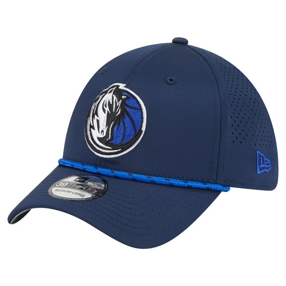 Men's New Era Blue Dallas Mavericks Featherweight Poly Rope Flex 39Thirty Hat