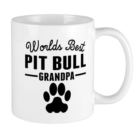CafePress - Worlds Best Pit Bull Grandpa Mugs - Unique Coffee Mug, Coffee Cup