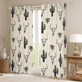thumbnail image 2 of Feelyou Western Cactus Plant Curtains Pack of 2 (42x84 Each) for Kids, Tribal Sheep Skeleton Curtains Blackout, Bohemian Theme Bedroom Curtains, Curtains and Drapes Room Decor, 2 of 6