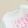thumbnail image 5 of Bagilaanoe Toddler Baby Girl Casual Sweatshirt Long Sleeve Letter Print Pullover 3M 6M 12M 18M 24M 3T Kids Fall Loose Tee Tops, 5 of 7