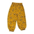 thumbnail image 2 of NAISIBABY Boys Girls Pants, Cotton Floral Elastic Waist Kids Thin Casual Pants Khaki 6-7T, 2 of 9