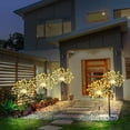 thumbnail image 3 of Solar Firework Lights, Garden Lights 5 Pack 120 LED Remote Control Solar Decorative Lights, Waterproof Stake Landscape Lights with 8 Flashing Modes, for Garden Pathway Courtyards Decor(Colorful), 3 of 13
