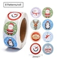 thumbnail image 3 of 1roll Christmas Roll Stickers 8 Different Designs Decorative Sealing Stickers for Christmas Party Favors Holiday Decorations Christmas Themed Pattern 25mm about 500pcs/roll, 3 of 5