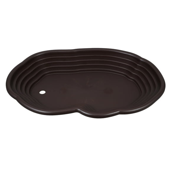 DECOMELODY 1Set Reptile Bathing Pool Large Design Abs Material Coffee Color For Turtles Gecko Lizard