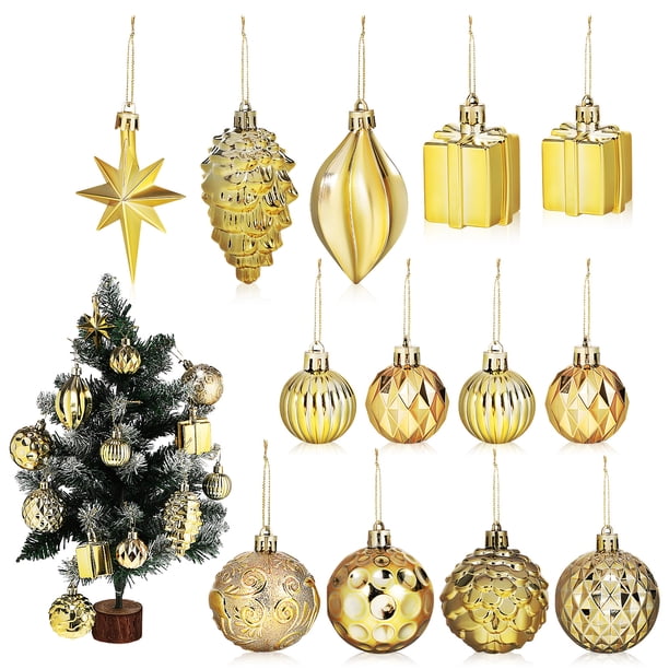 KAKOWELY 12 adornos colgantes para árbol de Navidad, bolas colgantes, decoraciones navideñas