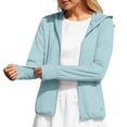 thumbnail image 3 of jiaxiM Womens Hoodie Uv Sun Protection Sheer Long Sleeve Top Quick Dry Shirts for Women Dressy Casual Light Weight Jackets Womens for Hiking Outdoor, 3 of 5